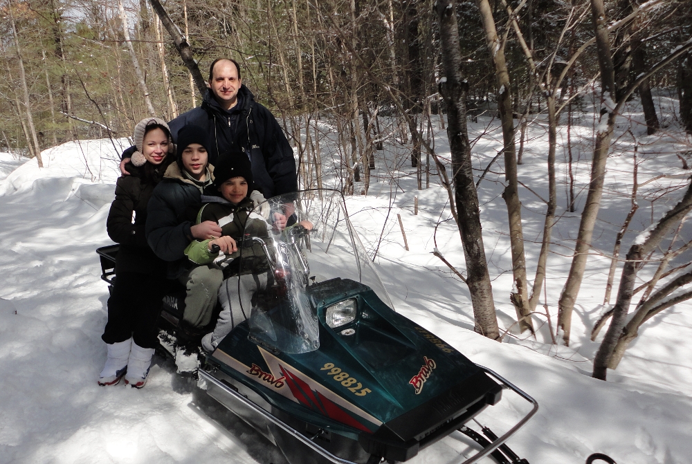 Snowmobiling can be fun for all ages.